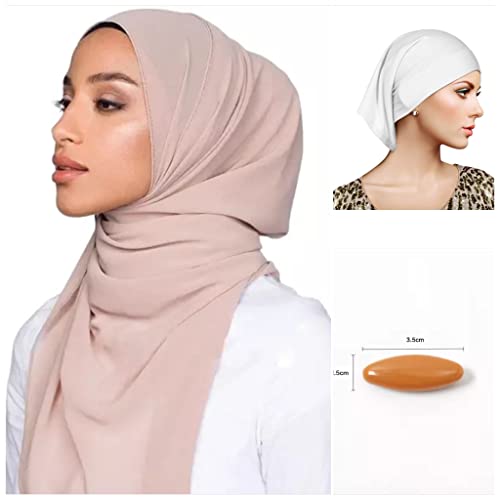 Hijab Orochi chiffon kopftuch + baumwolle untertuch (x3)