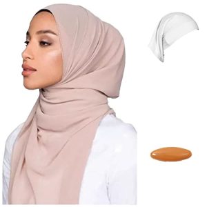 Hijab Orochi chiffon kopftuch + baumwolle untertuch (x3)