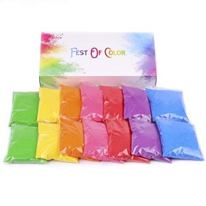Holi-Farben festofcolor 14 Stück Packungen, je Stück 50 g
