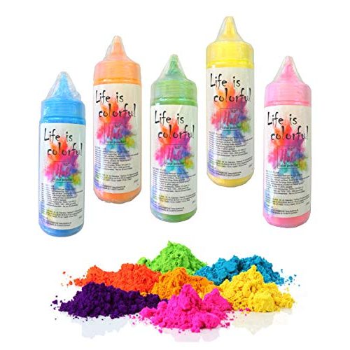 Holi-Farben h2i 5 x Holi Color Powder Holi Farb Pulver 5 Farben