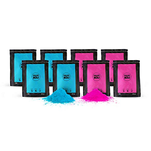 Holi-Farben POLVO HOLI Baby Shower Pack, Pink und Blau
