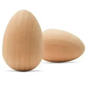 Holzeier Woodpeckers, Ostereier aus unbehandeltem Holz, glatt
