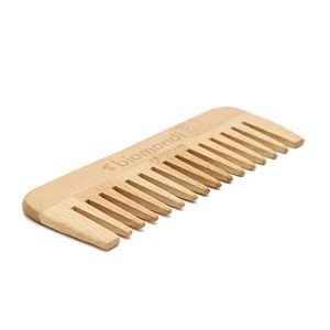 Wooden comb biomondi bamboo, 100% vegan, plastic-free, coarse