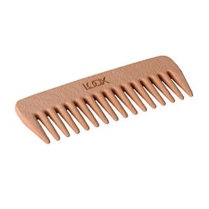 Wooden comb LUQX styling comb with coarse wooden teeth