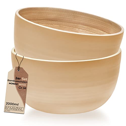 Die beste holzschuessel lykka bowl aus bambus nordic beige 2x medium Bestsleller kaufen