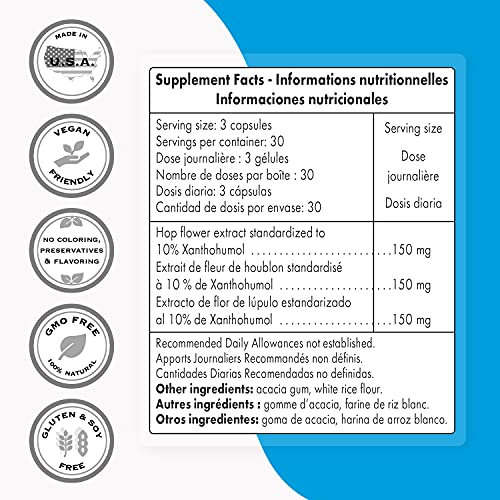 Hopfenblüten SUPERSMART Xanthohumol 50 mg, 90 Kapseln