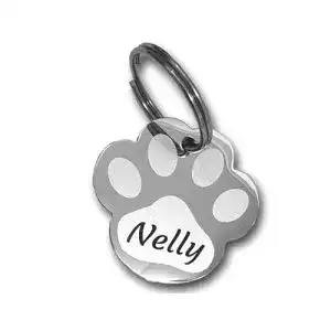 Hundemarke Gravuren.store Pfote mit Gravur Personalisiert