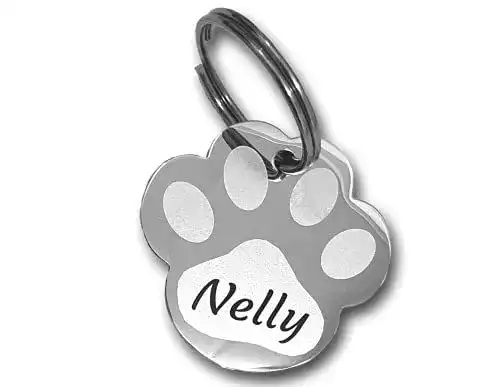 Hundemarke Gravuren.store Pfote mit Gravur Personalisiert