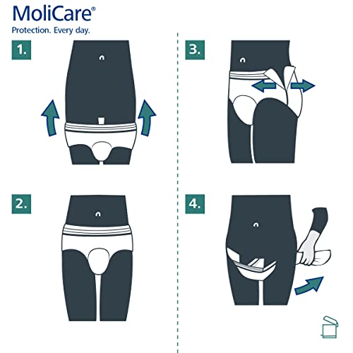 Inkontinenz-Slip Damen Molicare Mobile Einweghose, 4×14 Stück