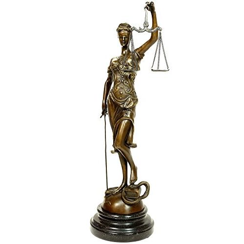 Justitia-Statue zeitzone Bronze Skulptur Figur Justitia 41cm