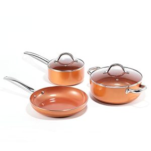 Keramik-Topfset CUSIBOX Topfset 5-Teilig, mit Deckel, Orange