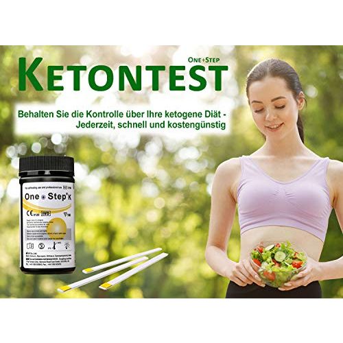 Ketonetest One+Step Keton Teststreifen 100 Stück Keton Test Urin