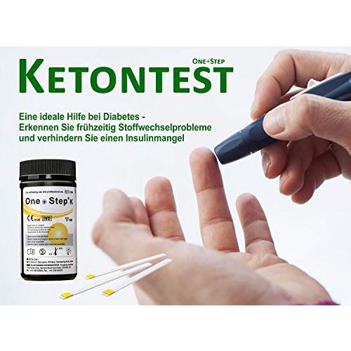Ketonetest One+Step Keton Teststreifen 100 Stück Keton Test Urin