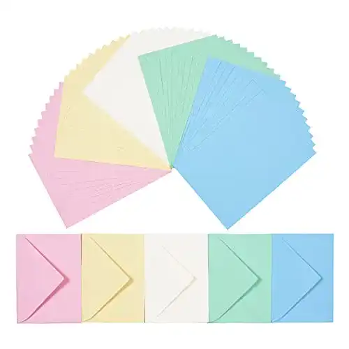 Klappkarte perfect ideaz • 50 (DIN-A6) mit Briefumschlag, 5 Farben