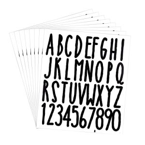 Klebebuchstaben AIEX 8 Blatt 5cm Buchstaben Zahlen Aufkleber