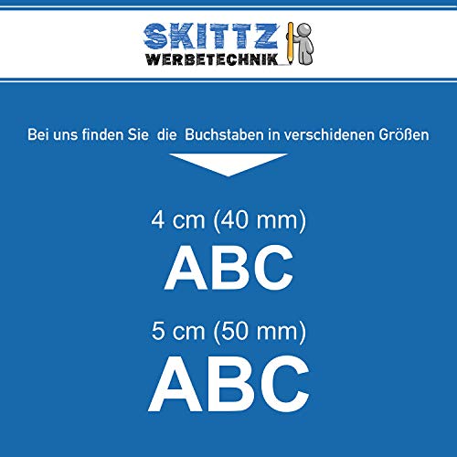 Klebebuchstaben Skittz-Werbetechnik, Buchstaben Aufkleber 4cm