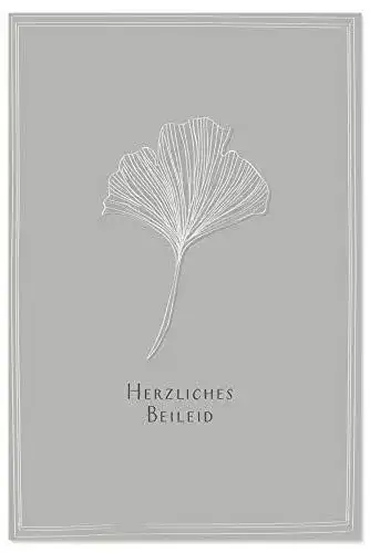 Kondolenzkarten ARTEBENE Trauerkarte Beileidskarte Blatt