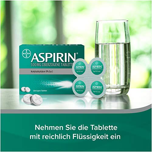 Kopfschmerzmittel Aspirin 500 mg überzogene Tabletten, 80 Stück