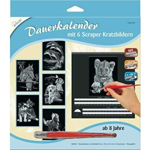 Kratzbilder Mammut Spiel & Geschenk 143001 & Dauerkalender
