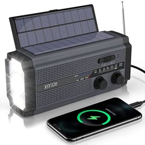 Kurbellampe Gindoly Solar Radio, Tragbar Kurbelradio Dynamo