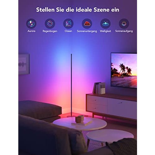 LED-Stehlampe Govee LED Stehlampe, WiFi RGBIC Standleuchte