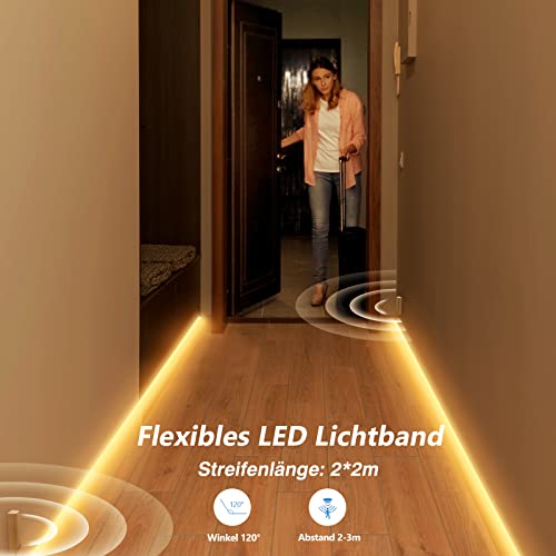 LED-Streifen mit Bewegungsmelder WOBANE 2m LED Sensor