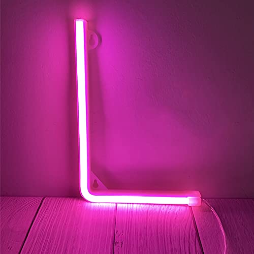 Leuchtbuchstaben ENUOLI LED Neon Buchstaben Lichter Rosa