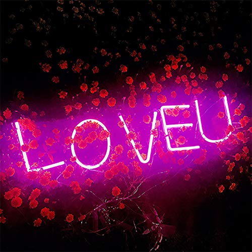 Leuchtbuchstaben ENUOLI LED Neon Buchstaben Lichter Rosa
