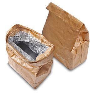Lunchbag LELE LIFE 2er-Pack isolierte braune Papier-Lunch-Taschen