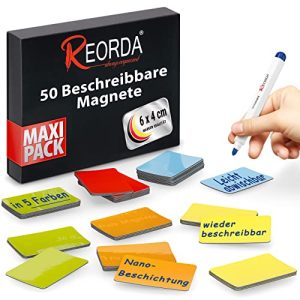 Magnetschilder Reorda ® Magnetstreifen beschreibbar 50 Stück