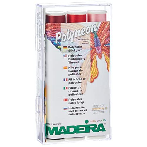 Maschinenstickgarn MADEIRA 8045 Stickbox Polyneon 18 Farben