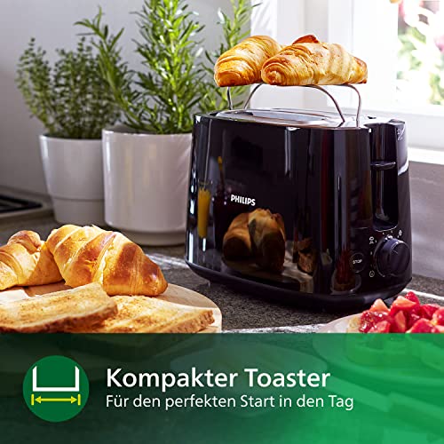 Mini-Toaster Philips Domestic Appliances, 2 Toastschlitze, 8 Stufen