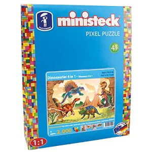 Ministeck Ministeck 31799 Mosaikbild Dinosaurier 4in1, Steckplatte