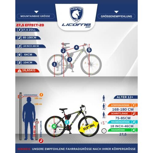 Mountainbike bis 500 Euro Licorne Bike Effect in 27,5 Zoll
