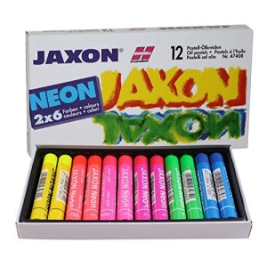 Neonfarben Honsell 47408 Jaxon Ölpastellkreide, 12er Set