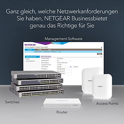 Netgear-Switch Netgear GS108E Managed Switch 8 Port Gigabit