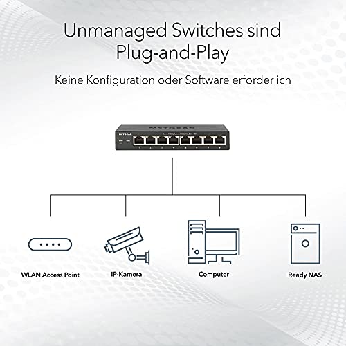 Netgear-Switch Netgear GS108LP PoE Switch 8 Port Gigabit