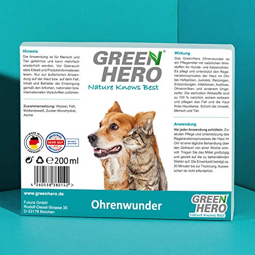 Ohrenpflege Hund Green Hero Ohrenwunder, 200ml