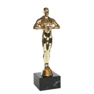 Oscar-Statue Geschenke mit Namen Pokal Siegerfigur ca. 25 cm