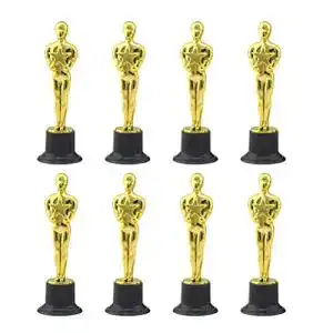 Oscar-Statue NUOBESTY 8 Stücke Oscar Gold Award Trophäen
