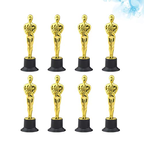 Oscar-Statue NUOBESTY 8 Stücke Oscar Gold Award Trophäen