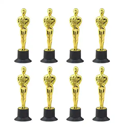 Oscar-Statue NUOBESTY 8 Stücke Oscar Gold Award Trophäen