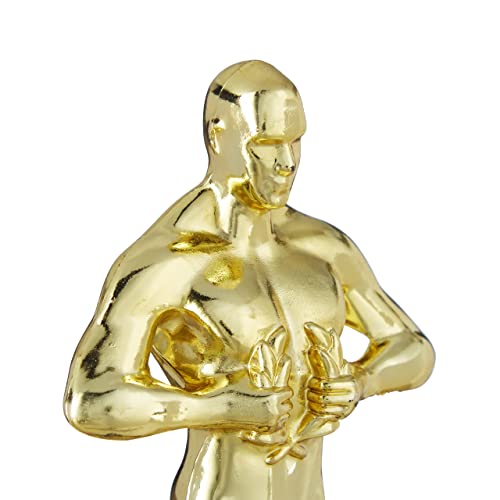 Oscar-Statue Relaxdays Unisex Jugend, Gold, quadratischer Sockel