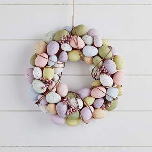 Easter wreath Lights4fun Easter eggs Easter decoration