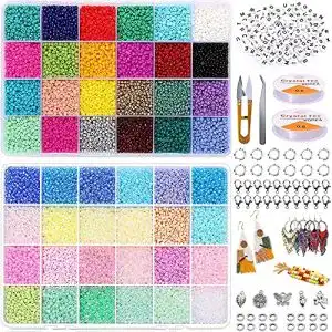 Perlenset WINAROI Mini Glasperlen Set 3mm mit 24-Gitter
