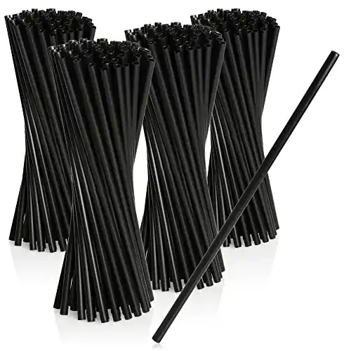 Plastik-Strohhalme com-four ® 200x Strohhalm aus Kunststoff