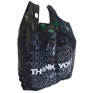 Plastic bag NASS 100x carrier bag Black Thank You