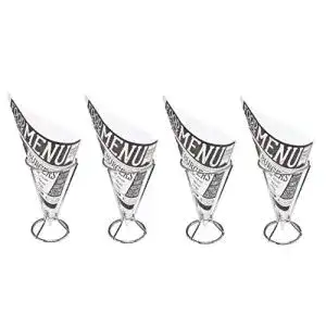Pommestüten Spetebo Halter, 4er Set mit 20 Tüten, silber