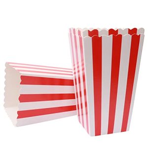 Popcorntüten kuou 50 Stück Popcorn Tüten, Popcorn Boxen Set