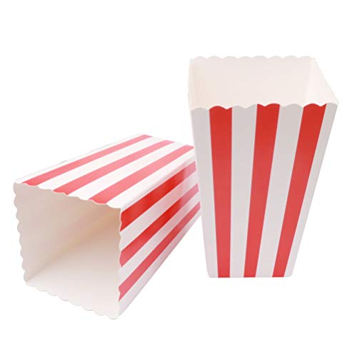 Popcorntüten kuou 50 Stück Popcorn Tüten, Popcorn Boxen Set